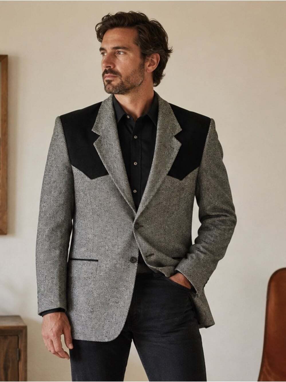Vintage Cutter Bill Western Blazer • Cowboy • Grandpacore